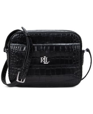 Lauren Ralph Lauren Marcy Croc Embossed Leather Small Camera Bag Macy s