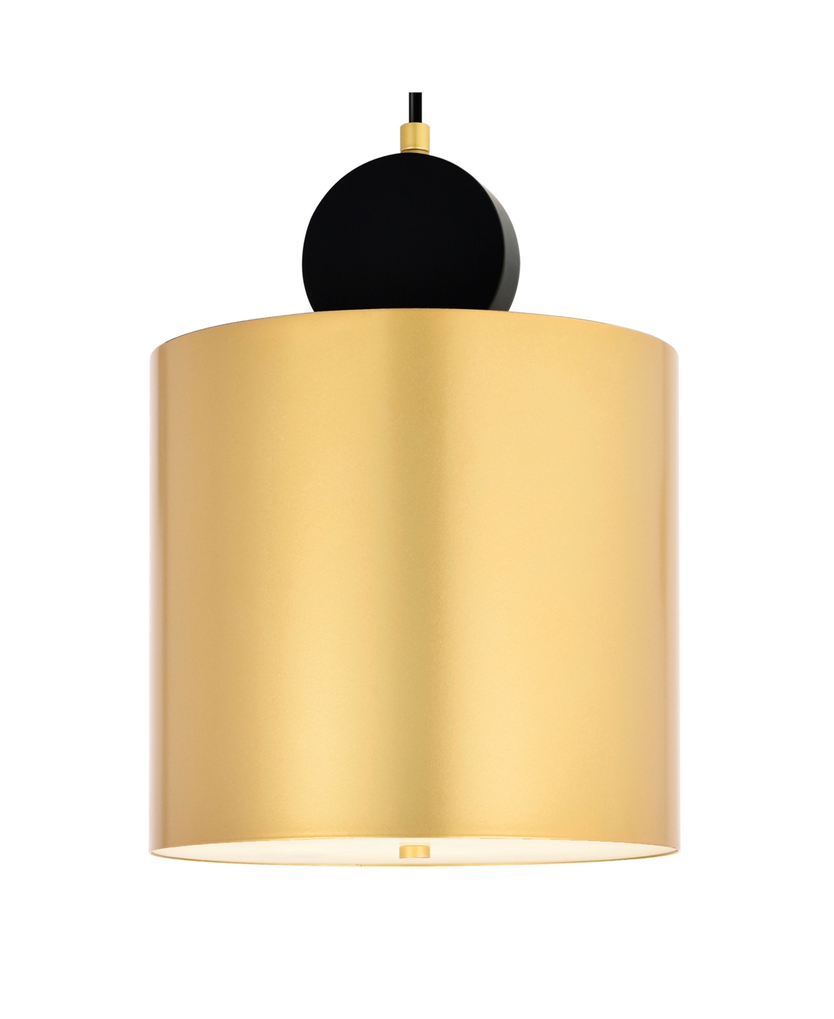 Cwi Lighting 12" Metal Saleen Led Mini Pendant In Sun Gold Black