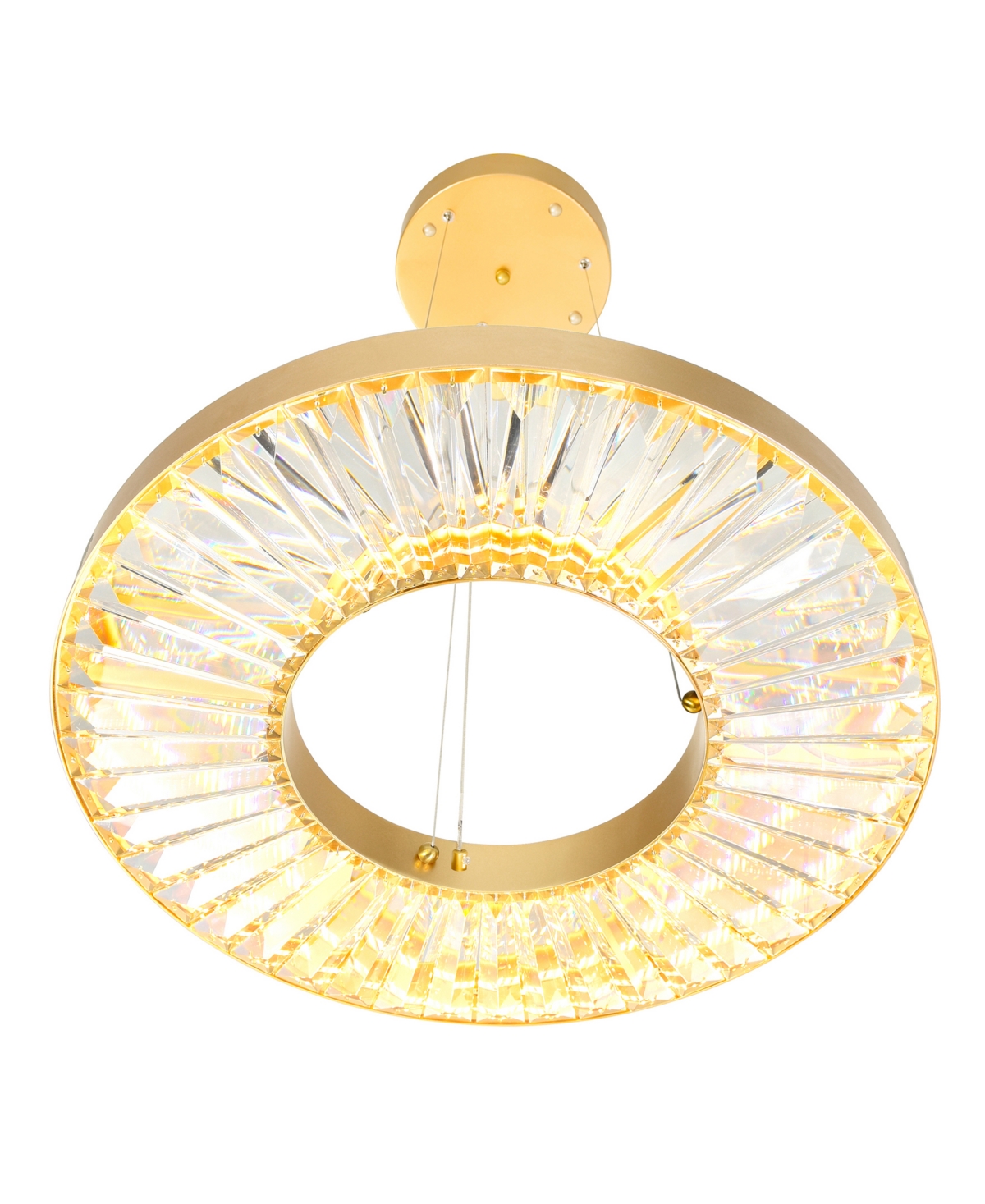 Cwi Lighting 4" Metal Bjoux Led Chandelier In Sun Gold