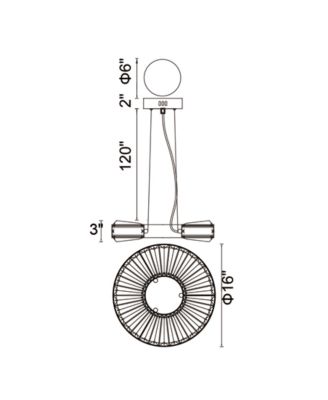 4" Metal Bjoux LED Chandelier