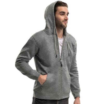 Big & Tall Premium Zip-Up Hoodie for Men with Smooth Silky Matte Finish & Cozy Fleece Inner Lining Sweater with Hood