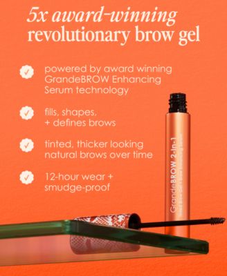 Travel-Size GrandeBROW 2-In-1 Tinted Brow Gel + Brow Enhancing Serum, 0.02 oz.