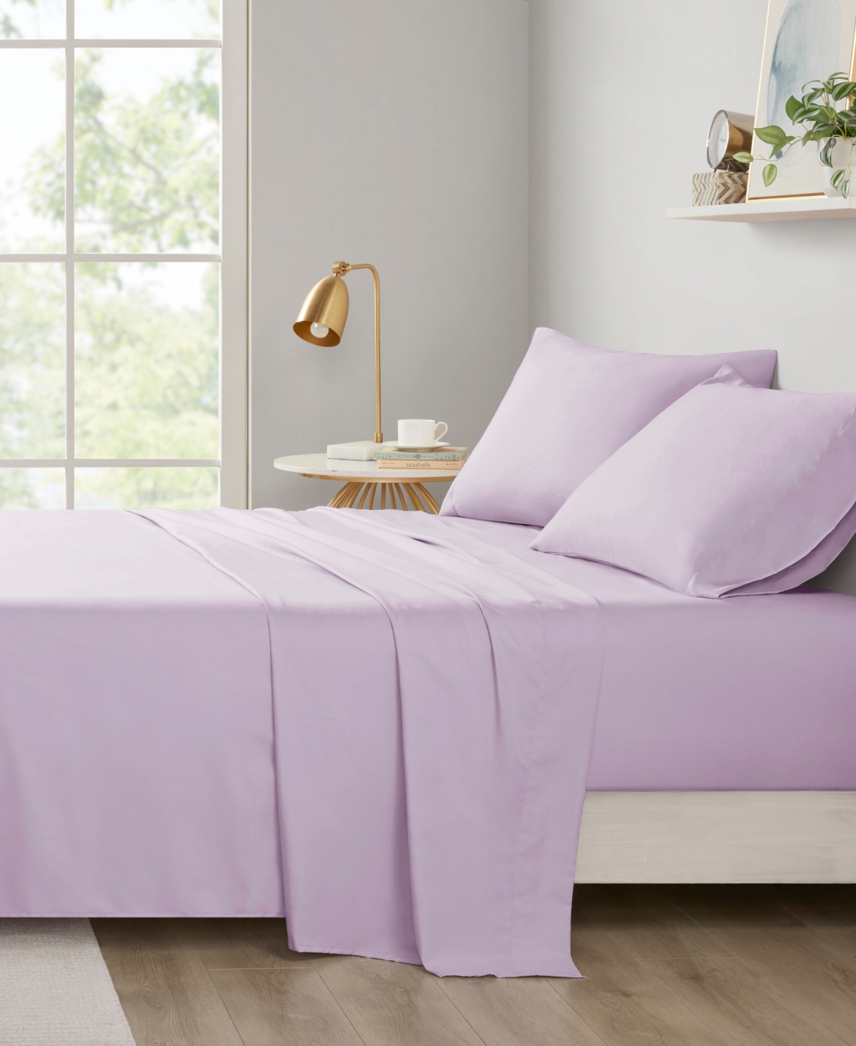 Intelligent Design Microfiber 4-pc. Sheet Set, Full In Purple