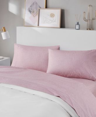 Printed Microfiber 4 Piece Sheet Set, Queen