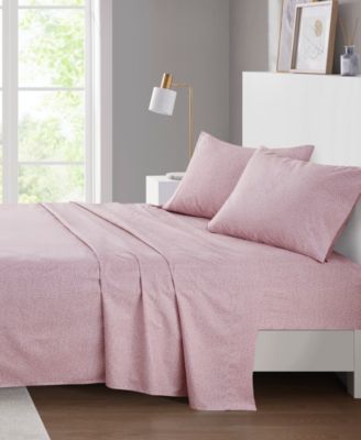 Printed Microfiber 4 Piece Sheet Set, Queen