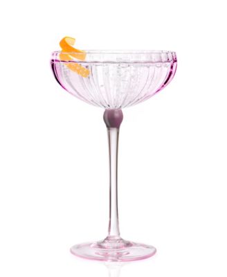 Cranberry Coupes, Set of 4