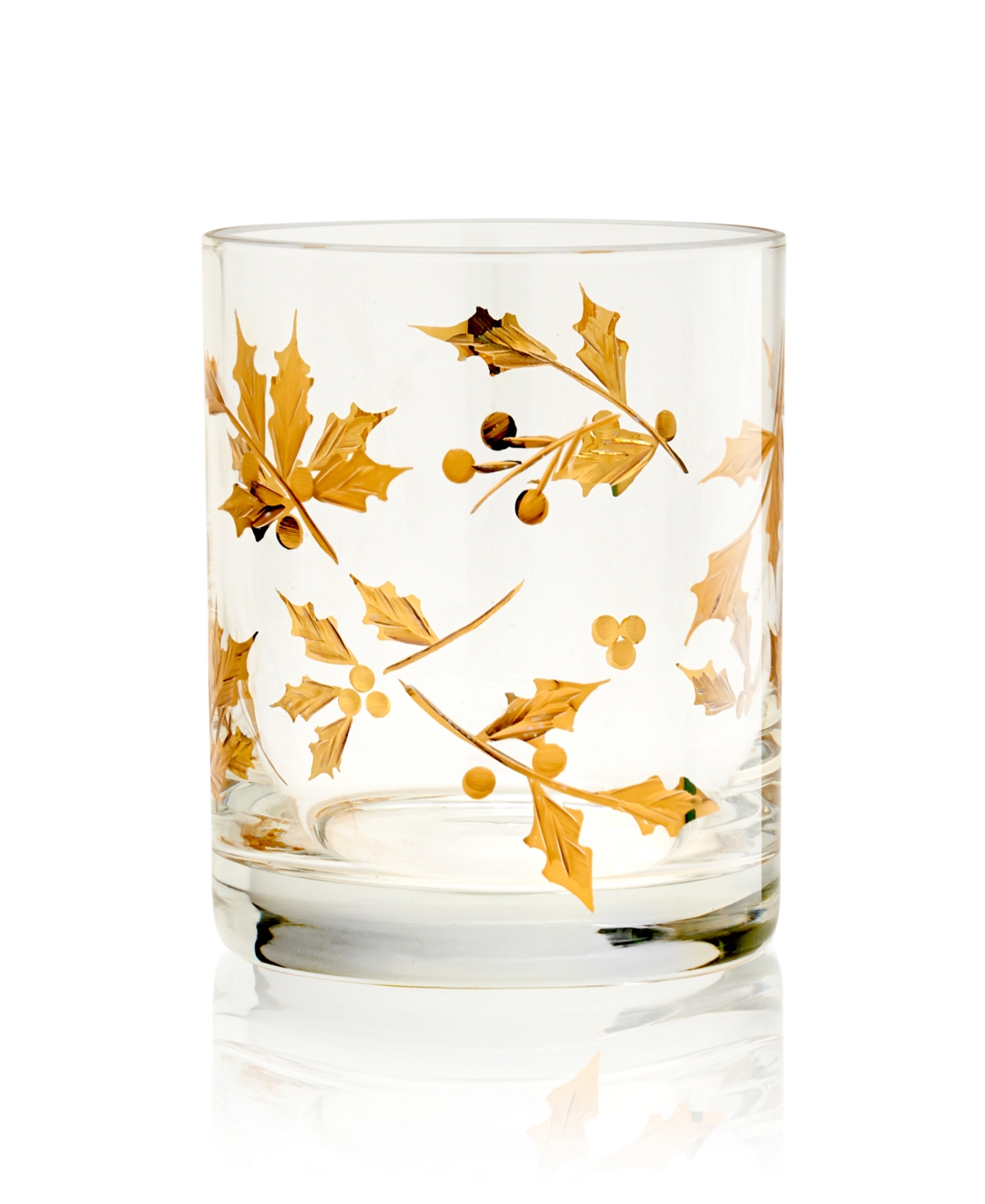 Qualia Glass Classic Double Old Fashion Glasses, Set Of 2 In Clear With Gold