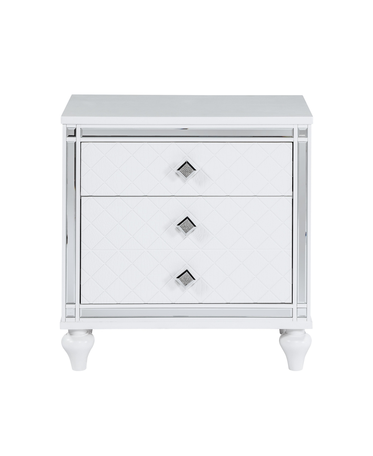 Slickblue Contemporary Nightstands with Mirror Frame Accents for Modern Elegance