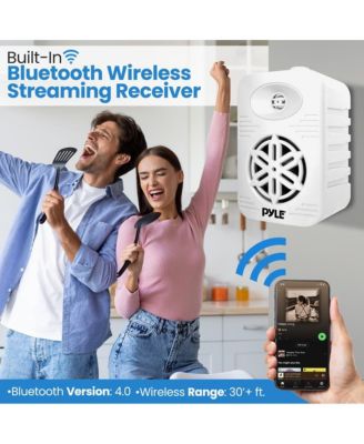 5.25” 2-Way Indoor/Outdoor Bluetooth Speaker System, 1/2” High Compliance Polymer Tweeter, 500 Watt, White