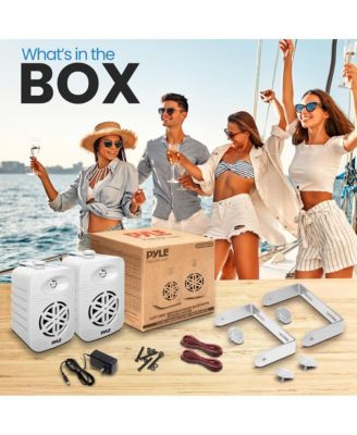 5.25” 2-Way Indoor/Outdoor Bluetooth Speaker System, 1/2” High Compliance Polymer Tweeter, 500 Watt, White