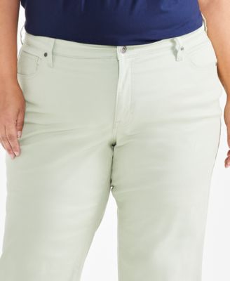 Plus Size Curvy Roll-Cuff Capri Jeans, Created for Macy's