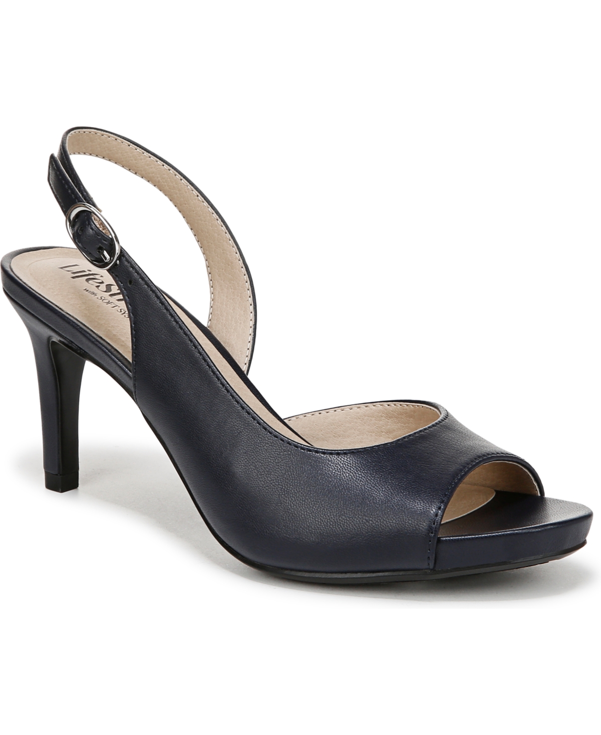 LIFESTRIDE WOMEN'S TELLER 2 SLINGBACK PEEP TOE PUMPS 