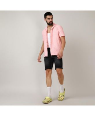 Men's Baby Pink Box-Creased Shirt