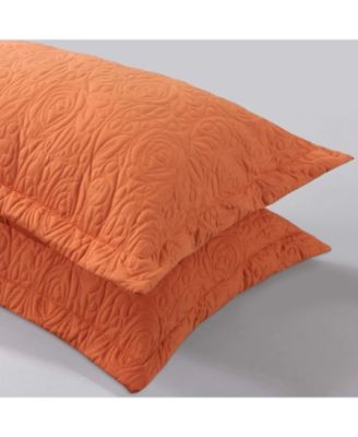 2 Pcs Embroidered Pillow Shams-Standard