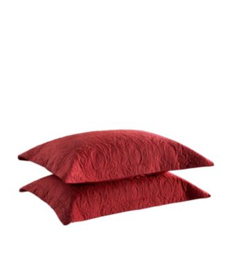 2 Pcs Embroidered Pillow Shams-Standard