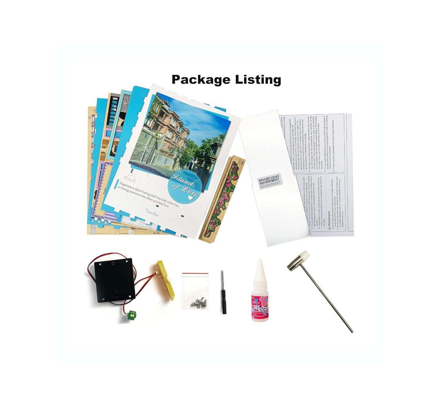 Детские конструкторы Flash Popup Island of Love 83-Piece Book Nook Kit, Ages 14+, цвет: Лаймовый — фото 5
