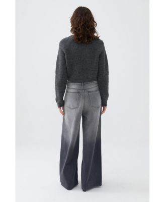 Women's Stone Embellished Crop Sweater