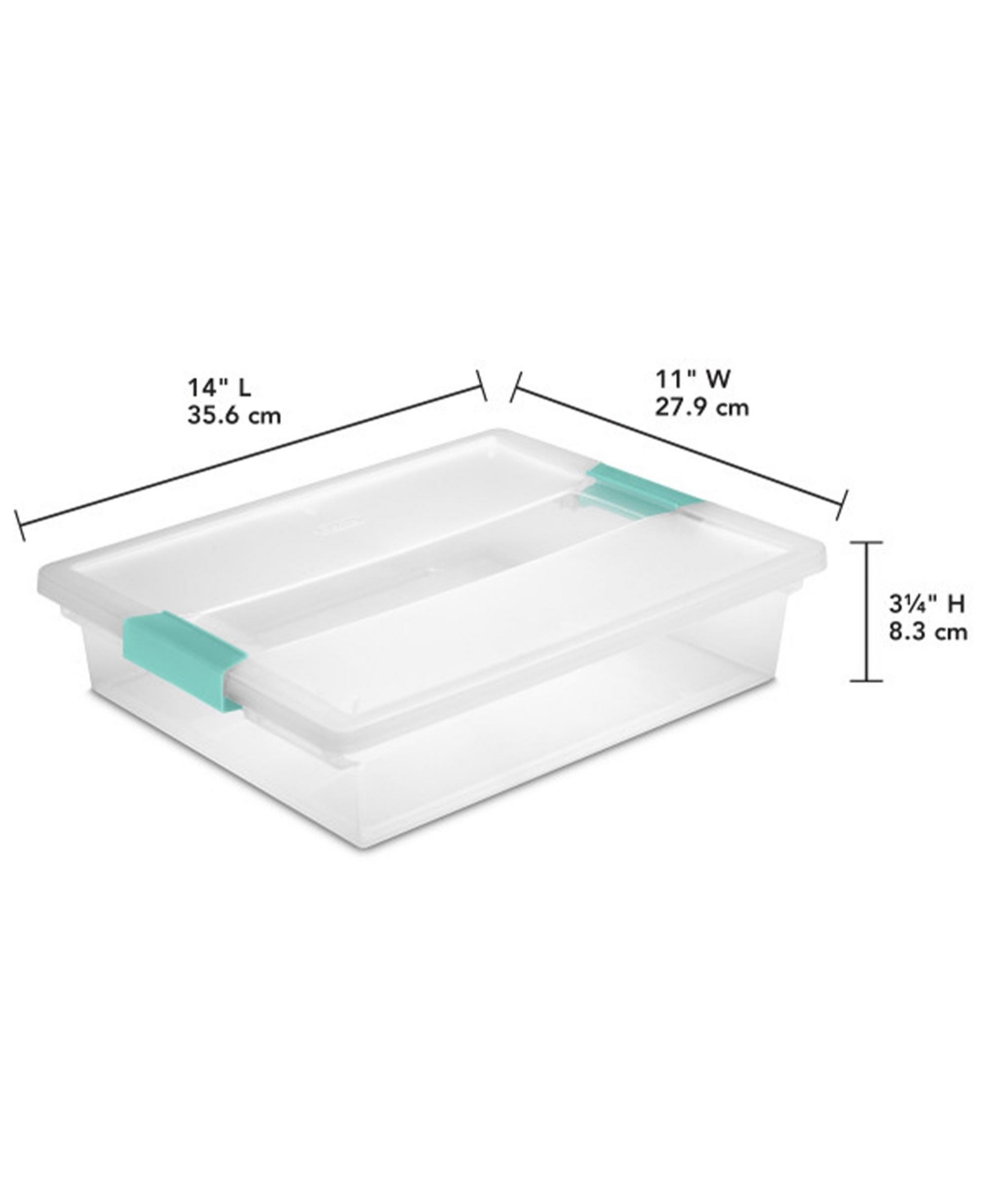 Sterilite LargePlastic Stackable Storage Bin w/Latch Lid, 24 Pack - Clear