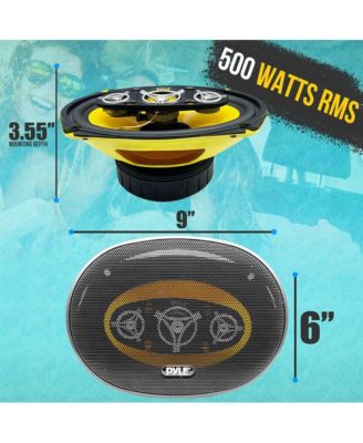 6'' x 9'' Eight-Way Car Speakers, 500 Watt
