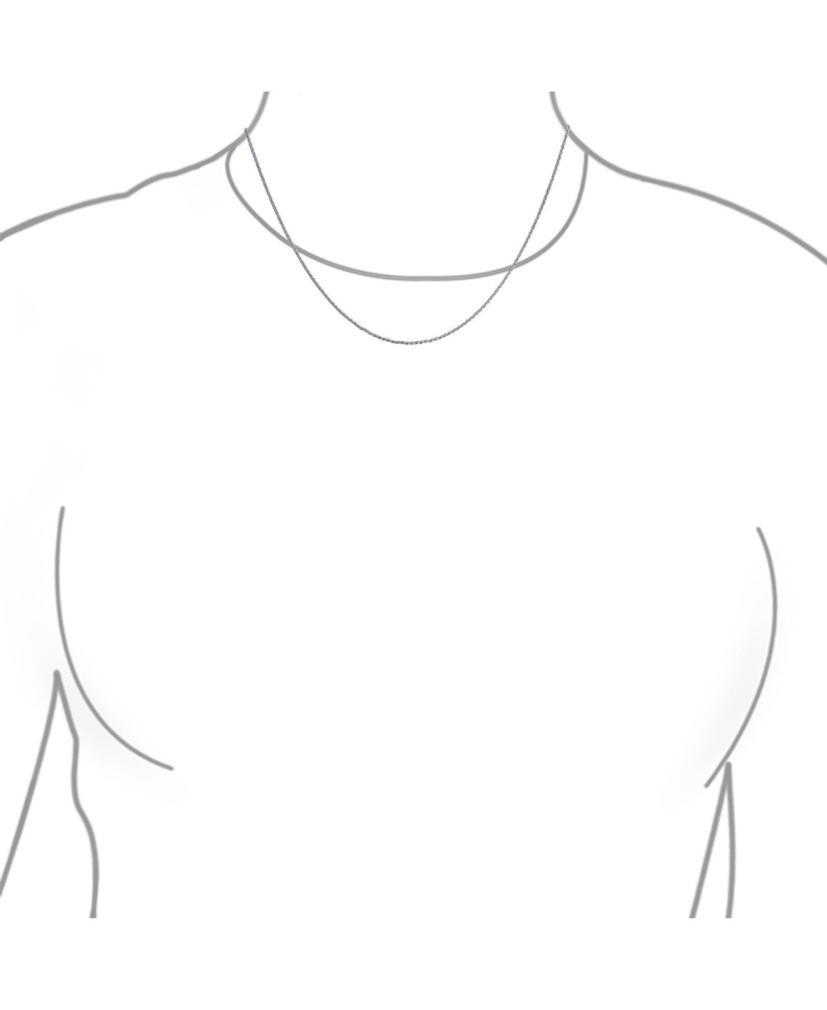 Bling Jewelry Thin Spiga Wheat Chain Necklace .925 Sterling Silver 2.5 Mm 030 Gauge