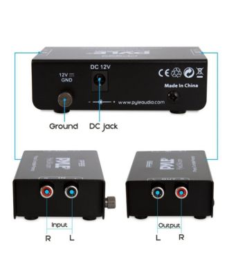 Pro Audio Phono Turntable Preamp with Ultra-Low Noise and 12-Volt Power Adapter