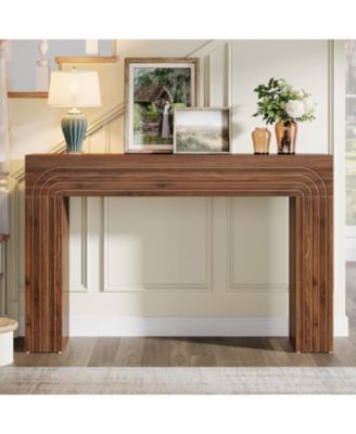 55-Inch Farmhouse Console Table, Wood Sofa Table Behind The Couch, Modern Entryway Table Accent Table for Living Room, Hallway, Foyer