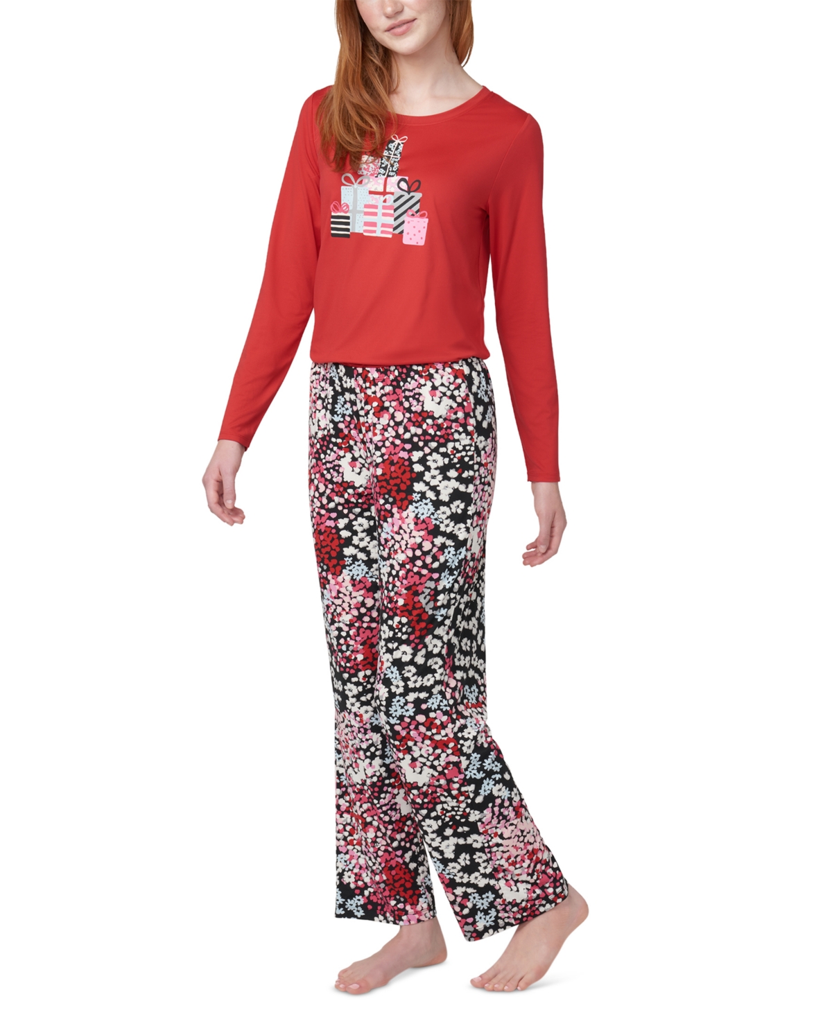 HUE WOMEN'S 2-PC. TIMELESS SOFT JERSEY PACKAGED PAJAMA SET 