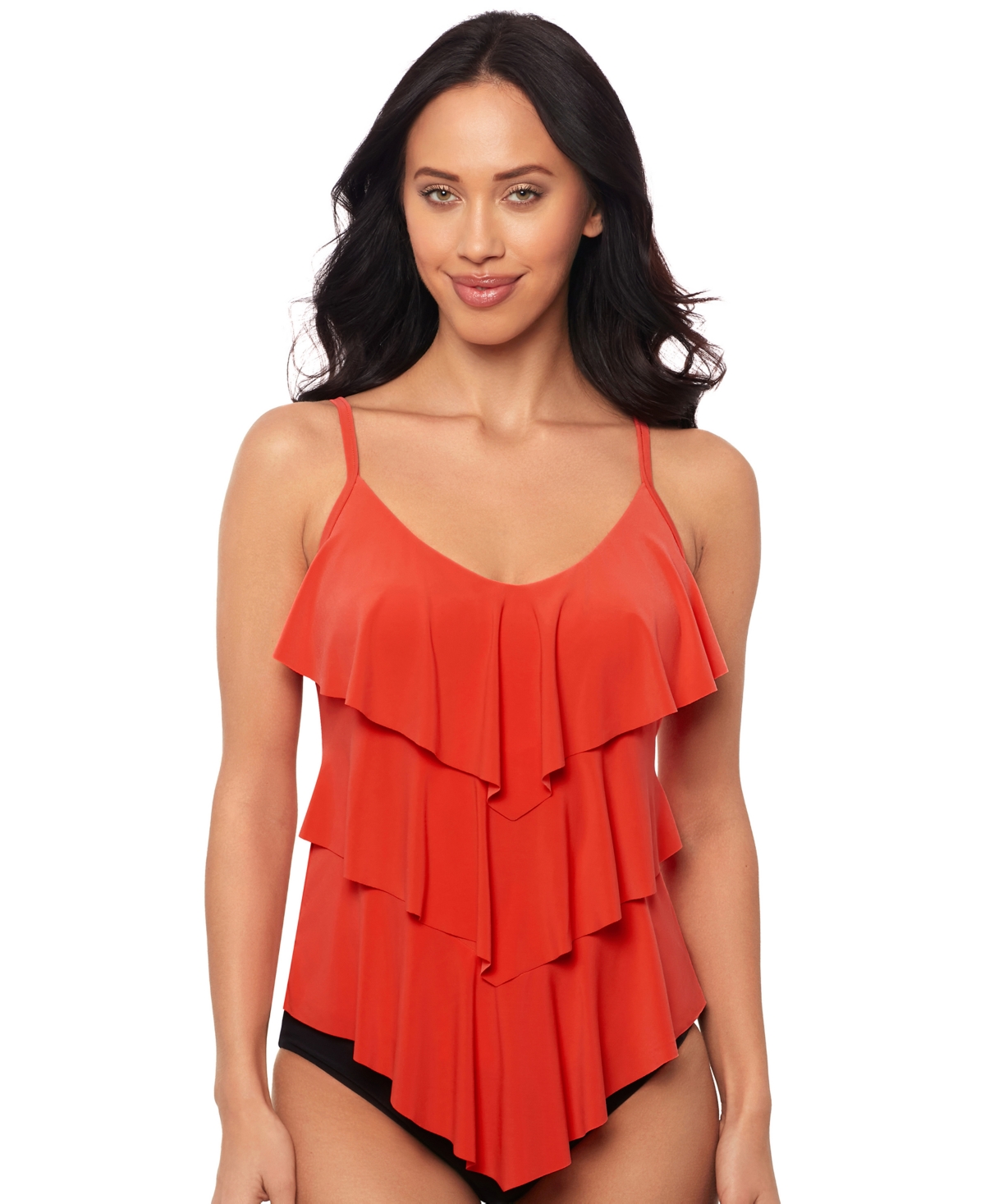 Magicsuit Rita Tiered Slimming Tankini Top In Blaze