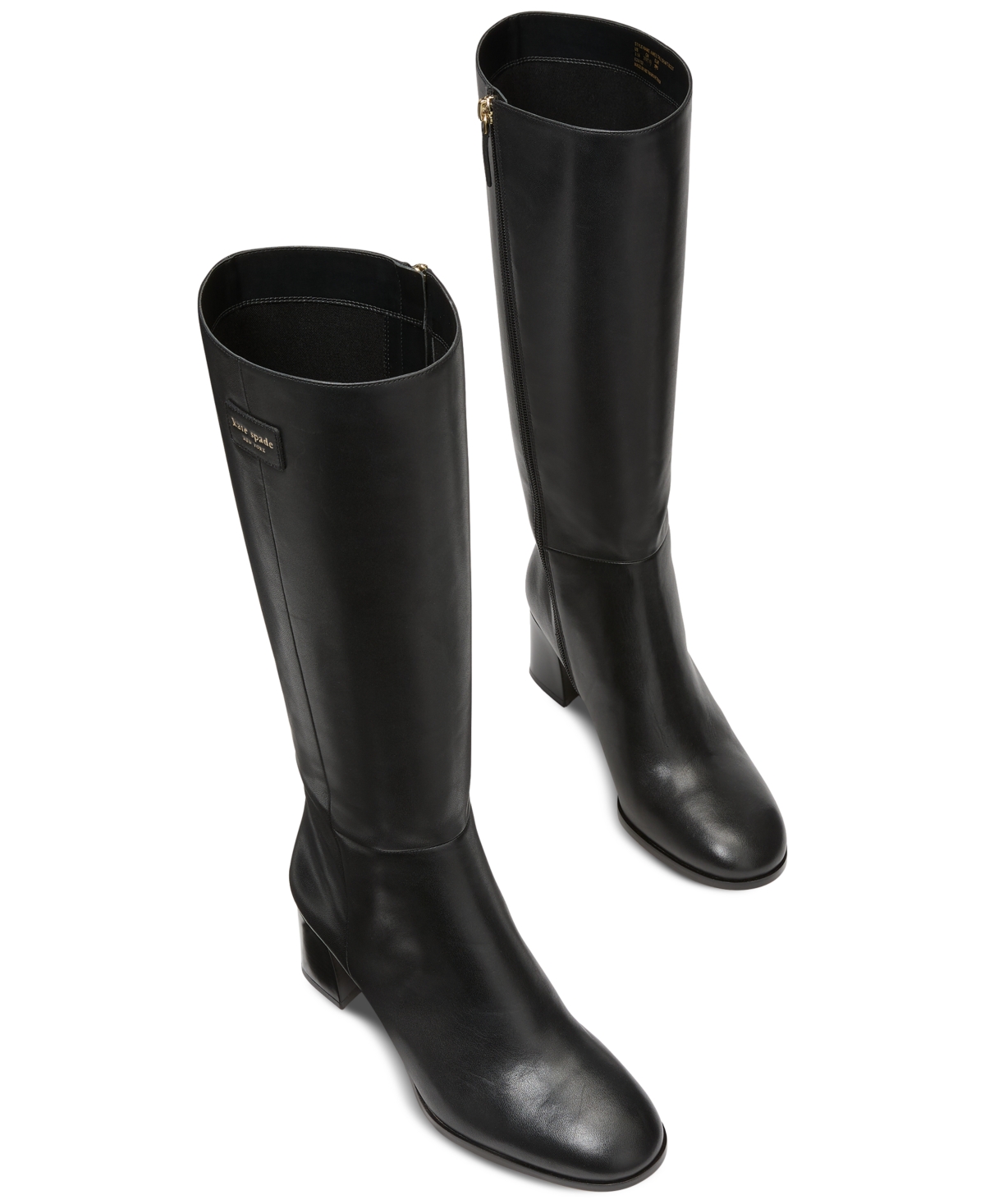 Kate Spade Women s Aimee Tall Boots In Black Leather ModeSens