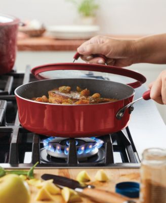 Cook + Create Aluminum Nonstick Saute Pan with Lid, 3 Quart