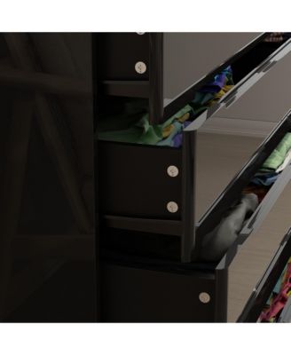 8-Drawer Wood LED Storage Organizer Chest of Drawers