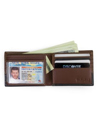 Men's Two-Tone Trifold Leather Wallet