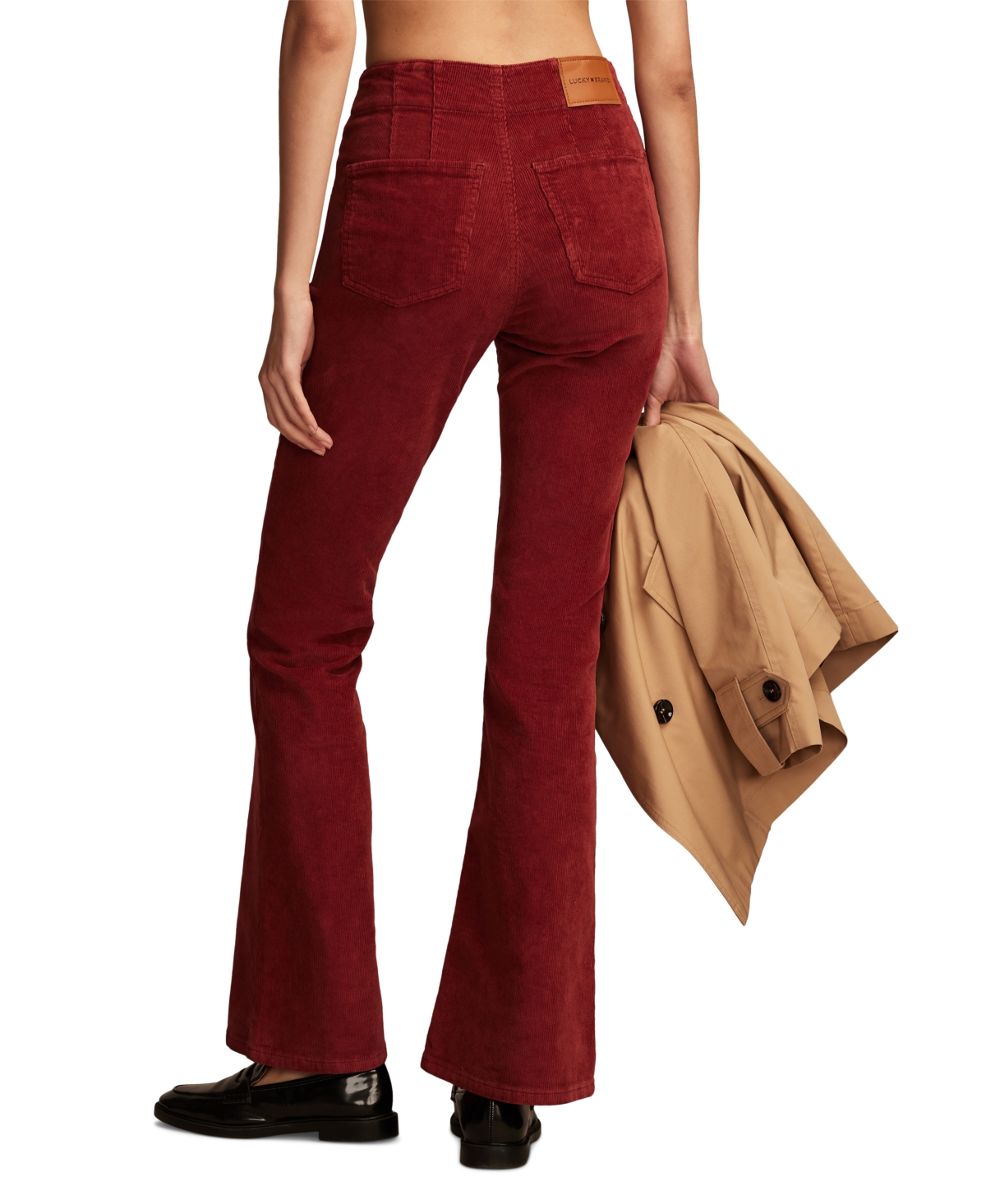 Lucky Brand Women's Stevie High-Rise Corduroy Flare Pants
