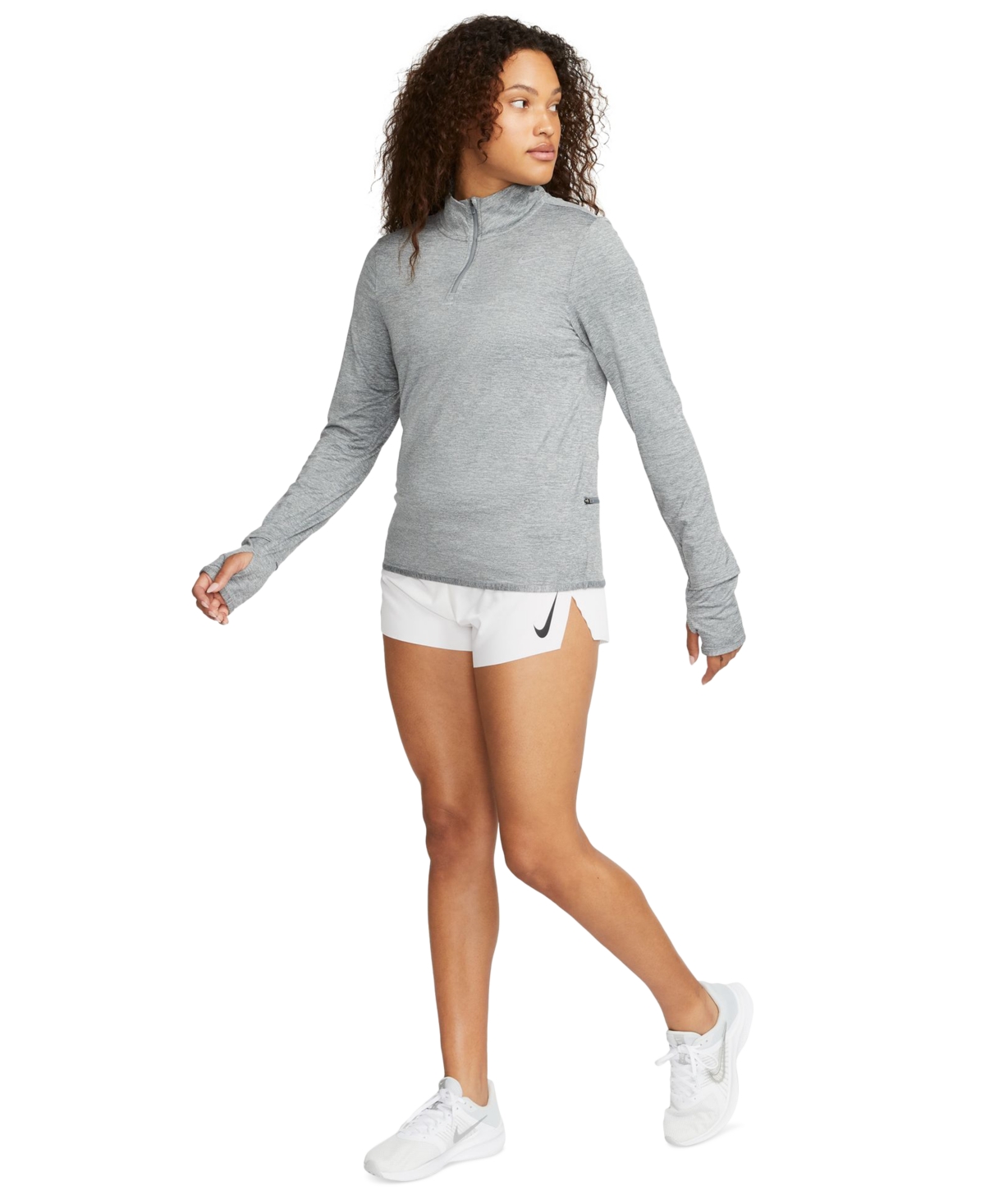 Nike Women's Dri-fit Swift Element Uv 1/2-zip Running Top