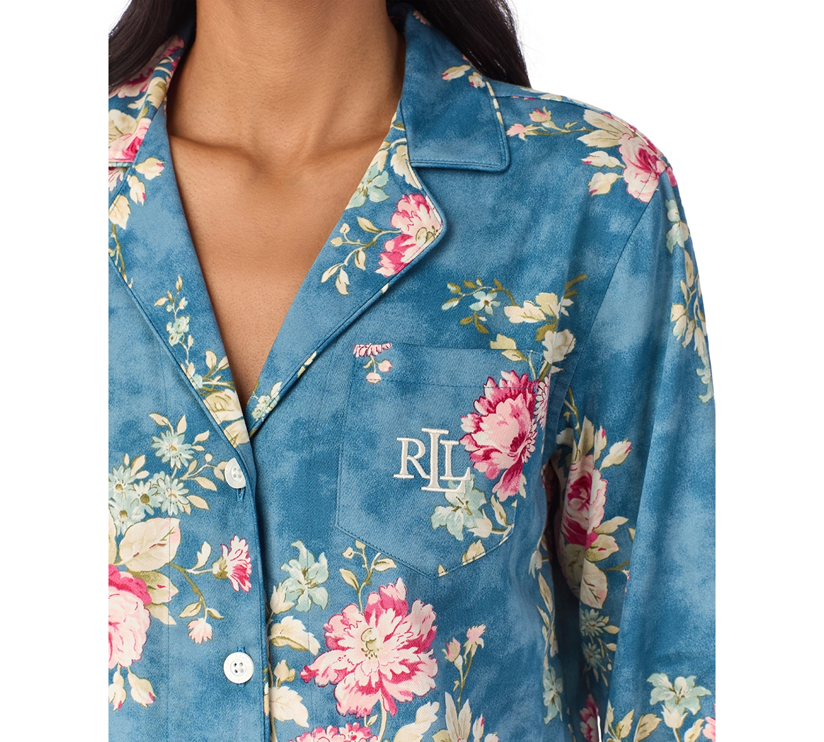 Lauren Ralph Lauren Petite Long-Sleeve Floral Pajama Set