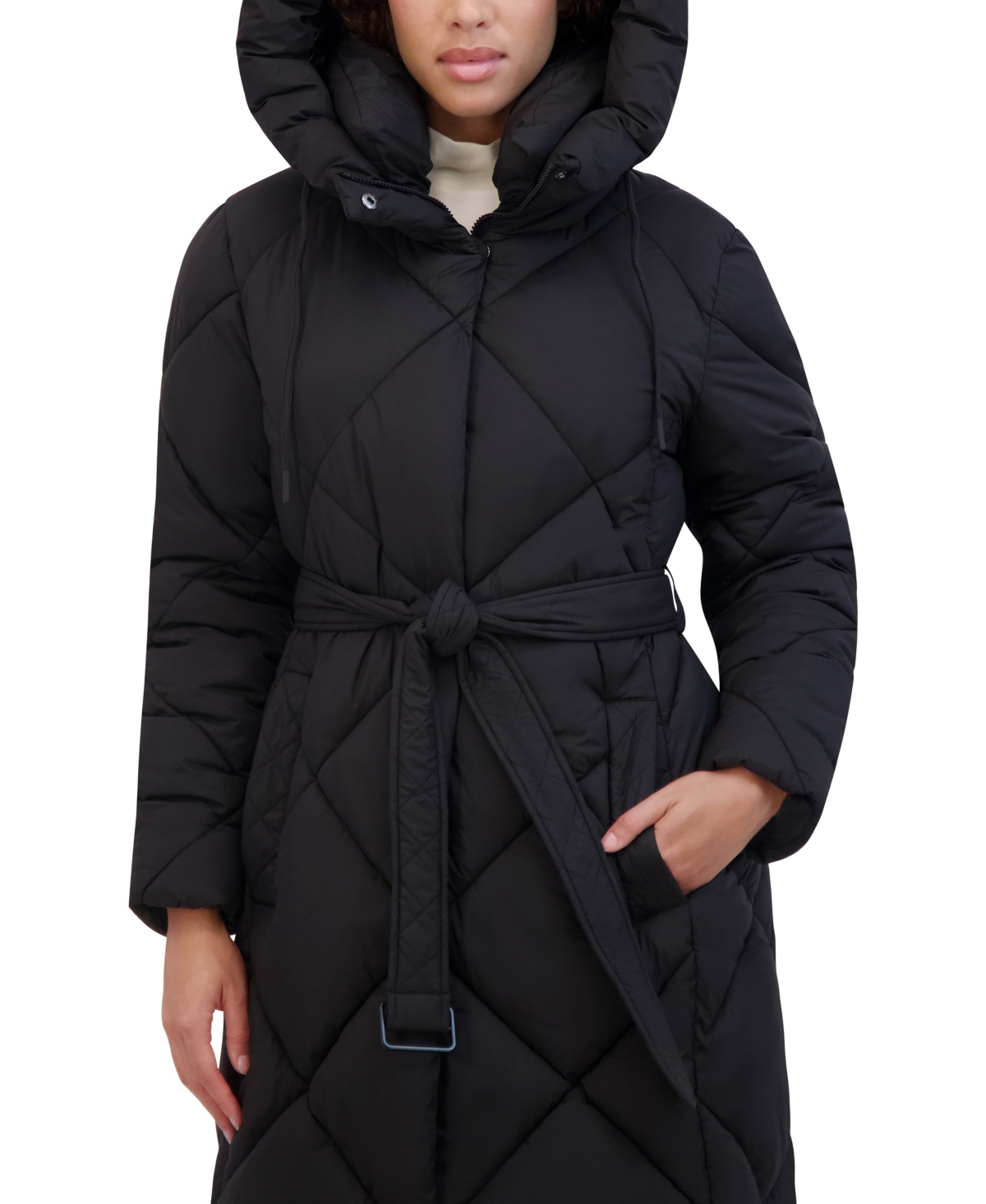 Kenneth Cole Women's Quilted Long Puffer Coat