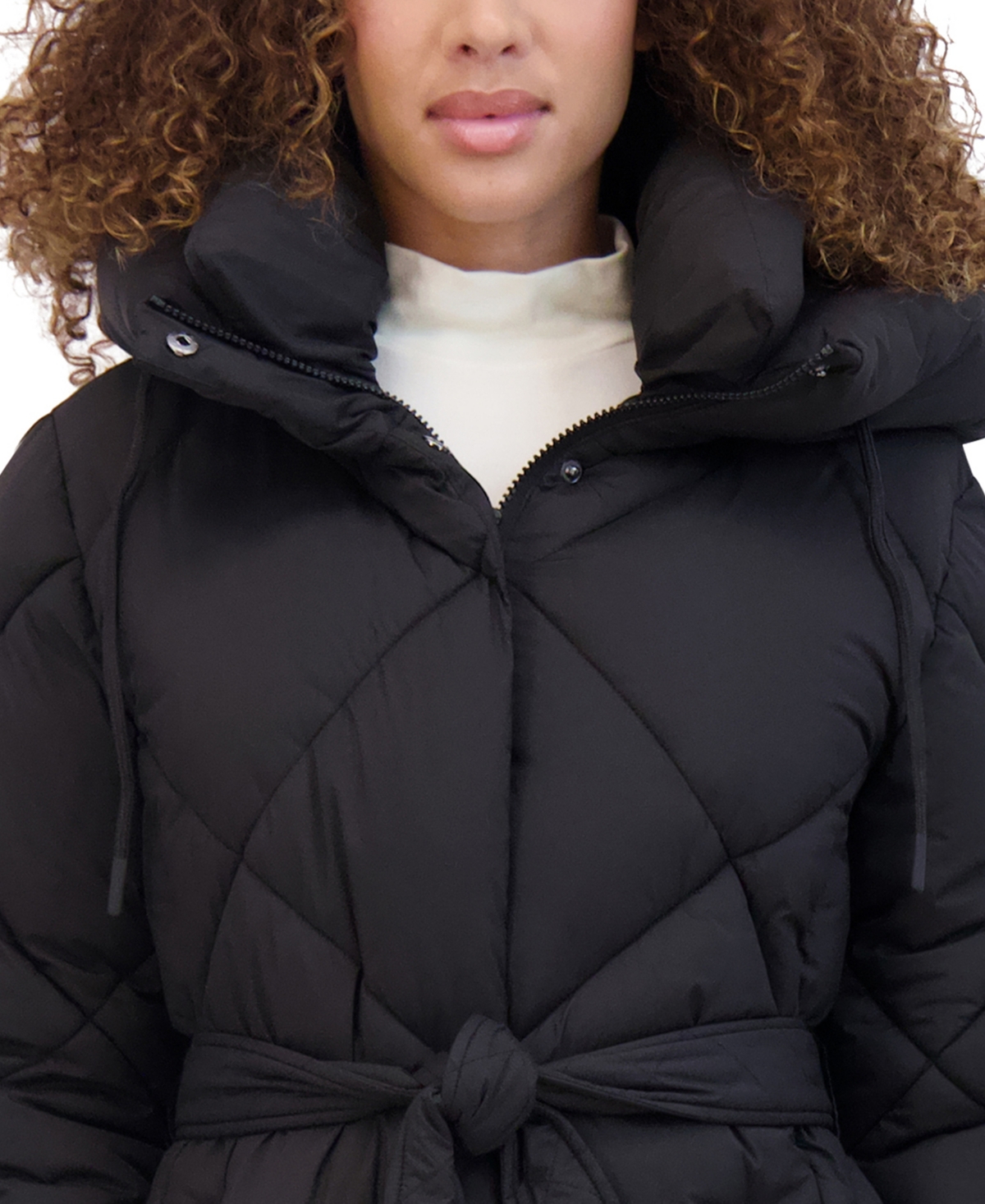 Kenneth Cole Women's Quilted Long Puffer Coat
