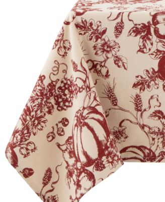 Macy's Lenox Pumpkin Printed Toile Tablecloth, 60" x 102"