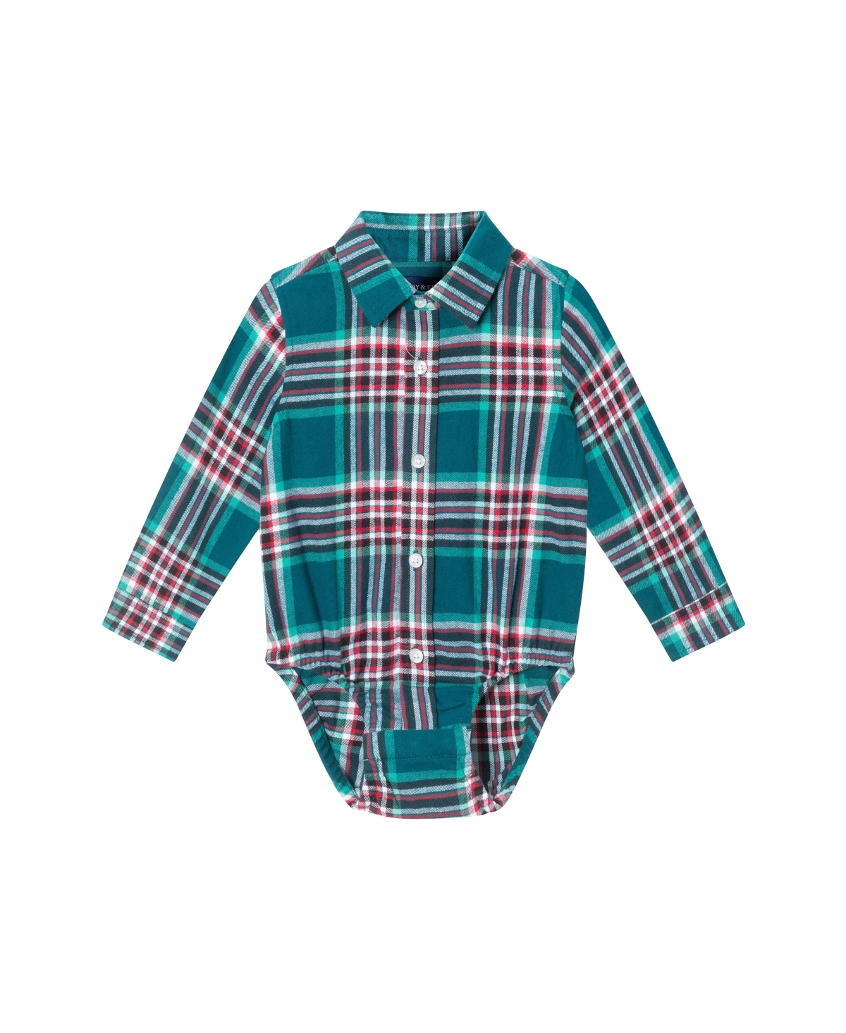 Andy & Evan Baby Boys Navy Plaid Buttondown w/Maroon Sweater Vest & Bowtie