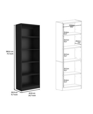 Vinton 4-Tier Bookcase with Modern Storage for Books and Decor