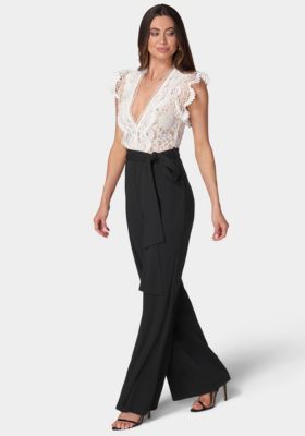 Women's Ruffle Lace Jumpsuit