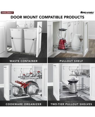 Cabinet Door Mount Kit for Pullout Shelves &amp; Trash Cans, 5WB-DMKIT