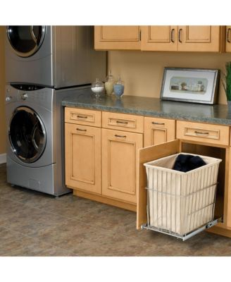 20'' Pullout Wire Basket Clothes Hamper, Chrome, HRV-1520 S CR