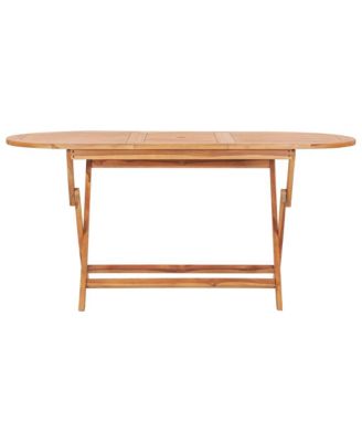 Folding Patio Table 62.9"x31.4"x29.5" Solid Teak Wood