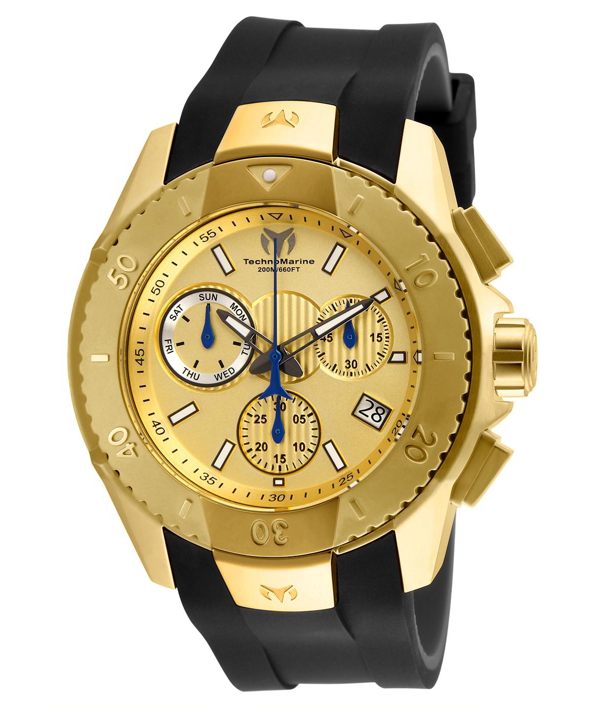 Men's Tm-617001 UF6 Quartz Gold Dial Watch - Black
