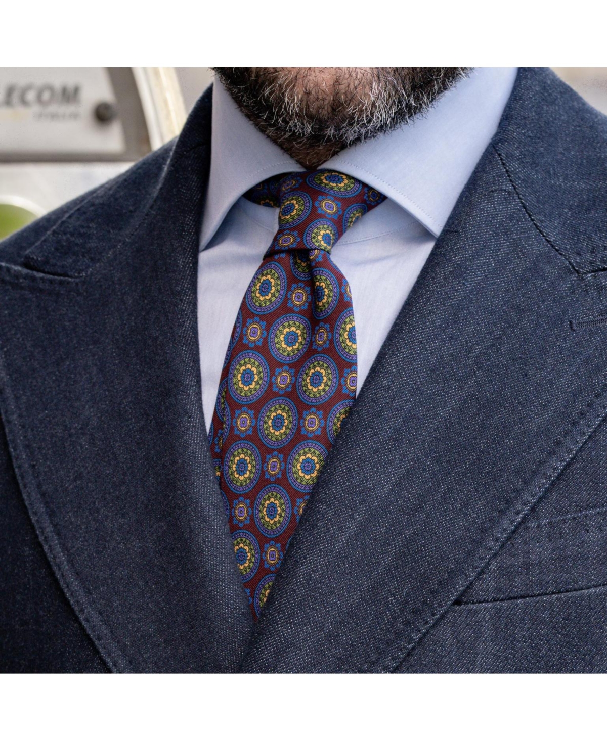 La Vigna - Printed Wool & Silk Tie for Men