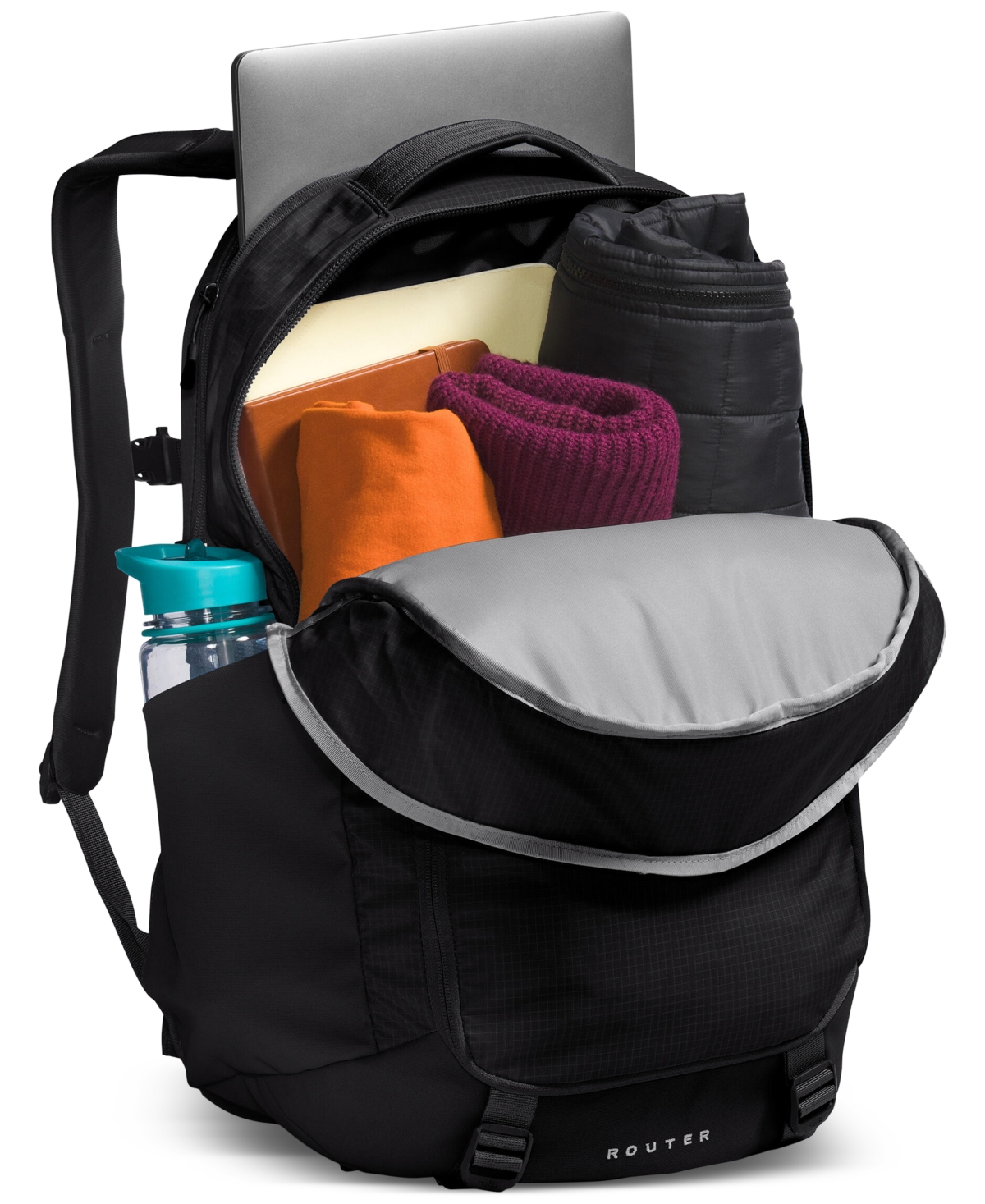 The North Face Router Flexvent Backpack In Tnf Black,tnf Black-npf