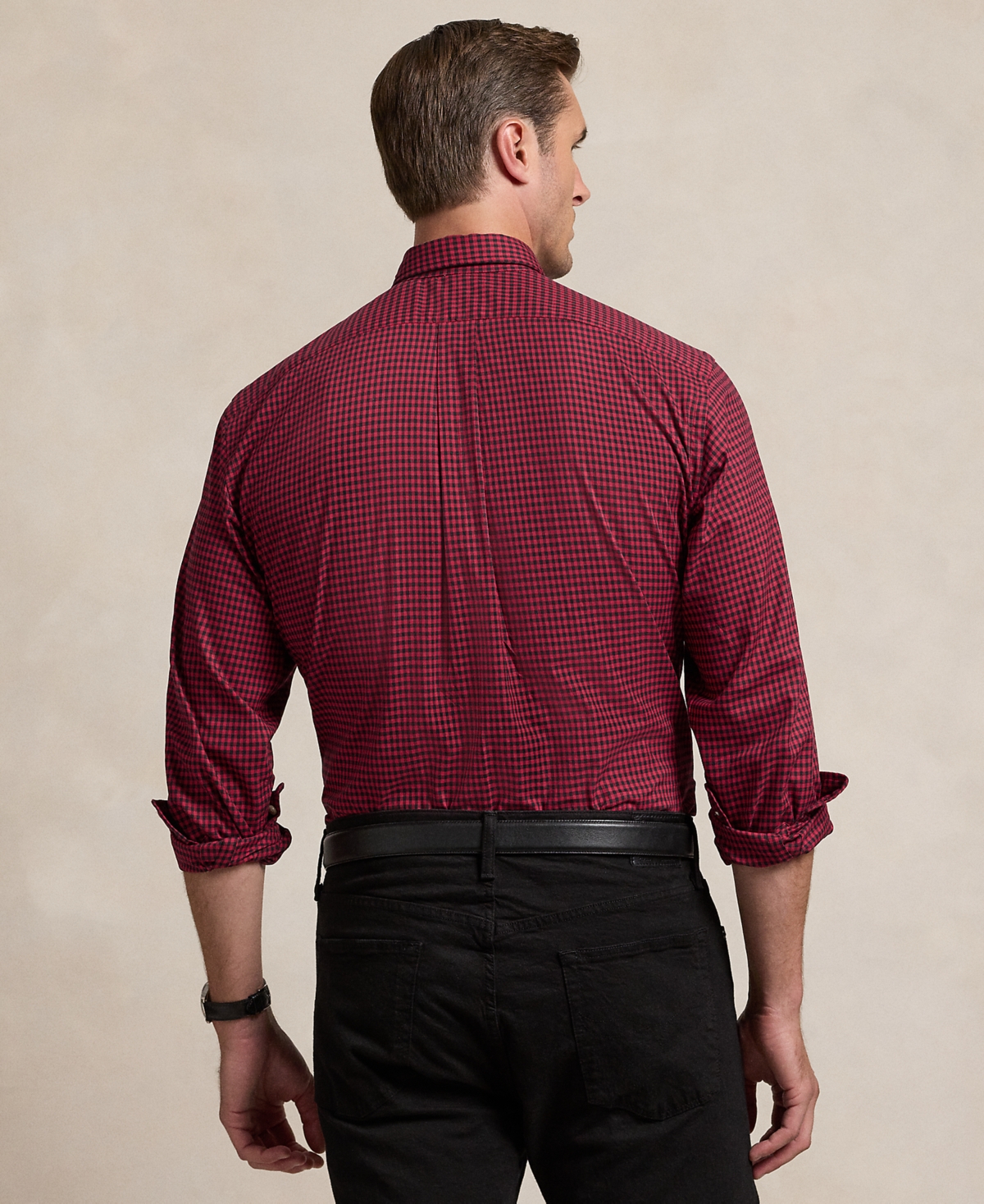 Polo Ralph Lauren Men's Big & Tall Cotton Twill Shirt -Nero