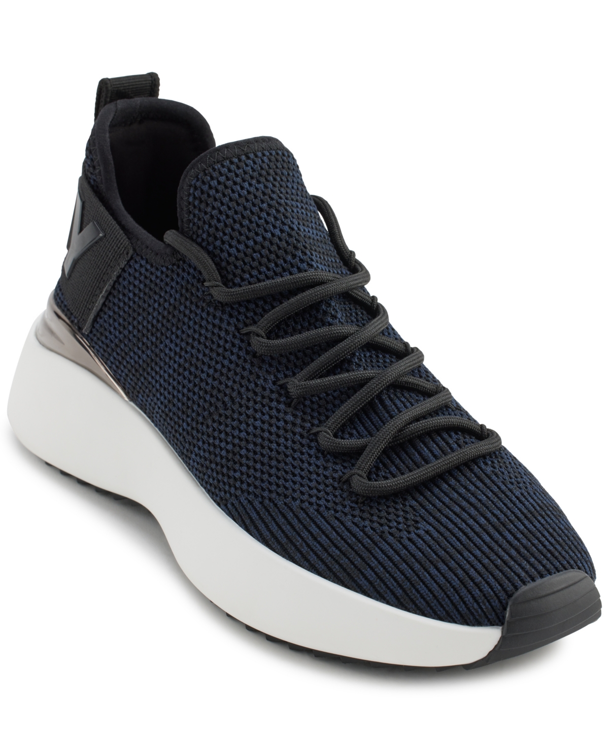 Shop Dkny Women's Zayley Slip On Sneakers In Navy And Black