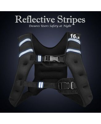 Workout Weighted Vest with Mesh Bag Adjustable Buckle-16 lbs